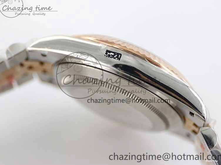 MiroTime 0310 Tailored DateJust 41 126331 SS RG TWF 1:1 Best Edition 904L Steel Gray Dial Green Roman on SS RG Jubilee Bracelet VR 2450